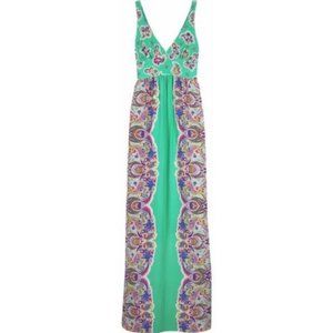 Tibi 100% Silk Paisley Maxi Dress Size 4